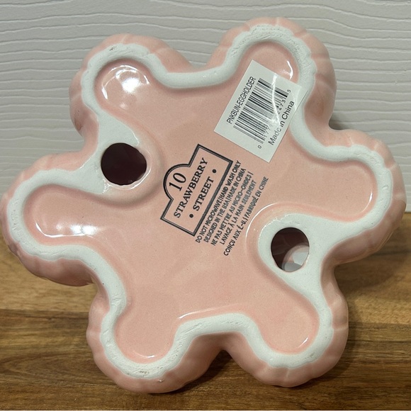 10 Strawberry St. Easter Bunny Ceramic 6 Egg Holder Table Spring Decor NEW - Picture 5 of 5